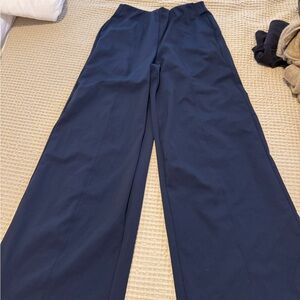 Navy Wide-Leg Pants